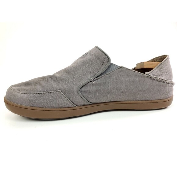 Olukai Nohea Twill Slip-On Shoes Men’s Size 11.5 M Gray 10178-9C9C main image 8